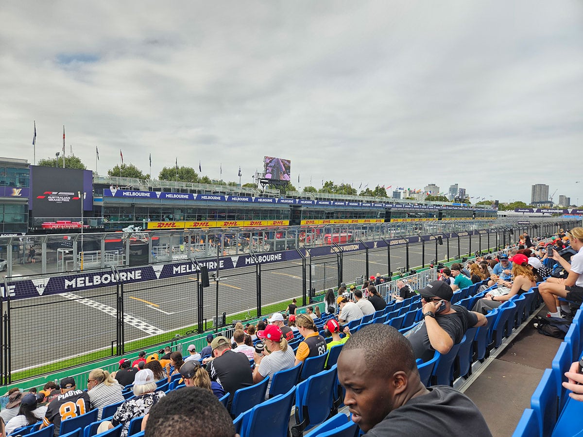 fangio grandstand podium view