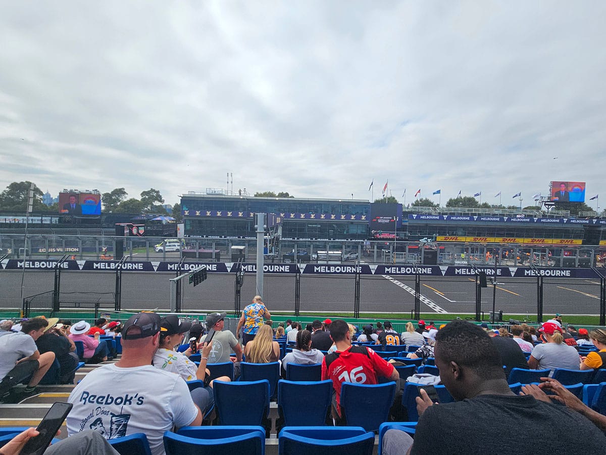 fangio grandstand start line