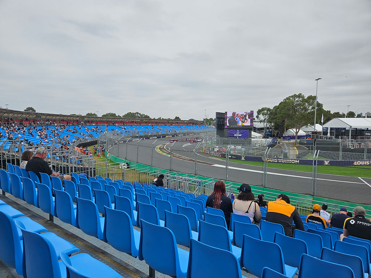 schumacher grandstand turn 14 view